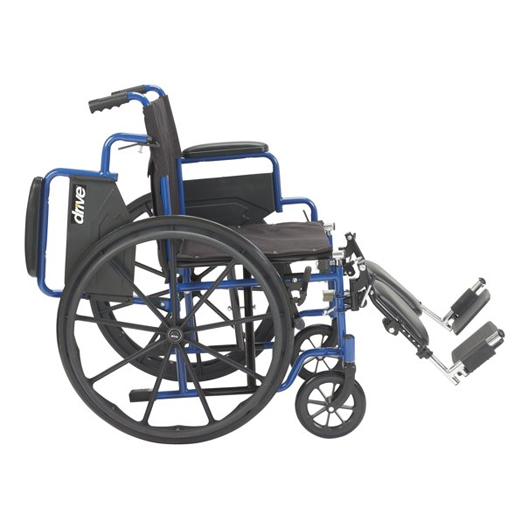 Blue Streak Wheelchair With Flip Back Desk Arm - Elevated Leg-1