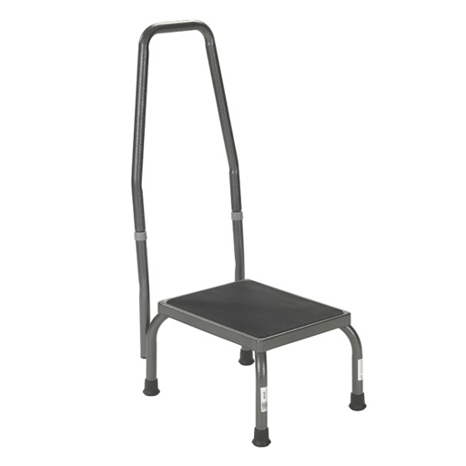 Footstool with Handrail and Non Skid Rubber Platform - Edmonton
