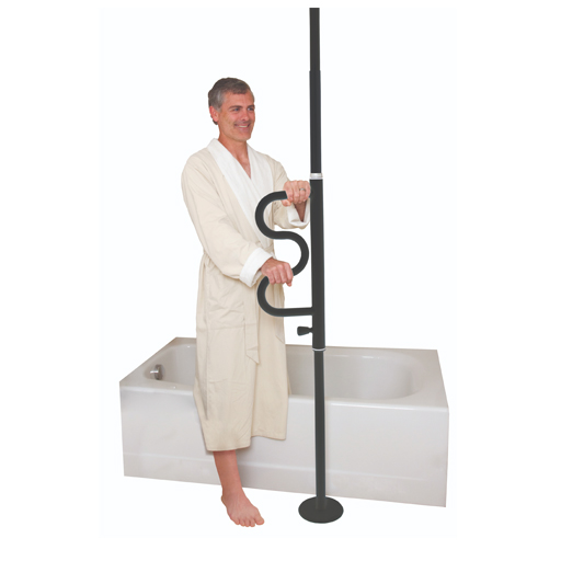 Stander Security Pole and Curve Grab Bar Floor to Ceiling Grab - Edmonton