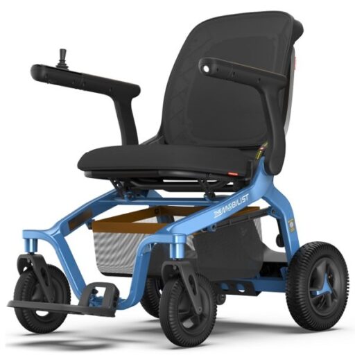 robooter-E40-blue-folding-electric-wheelchair - Edmonton