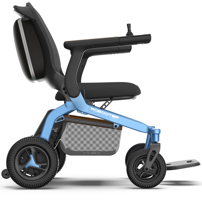 robooter-E40-blue-folding-electric-wheelchair - Edmonton