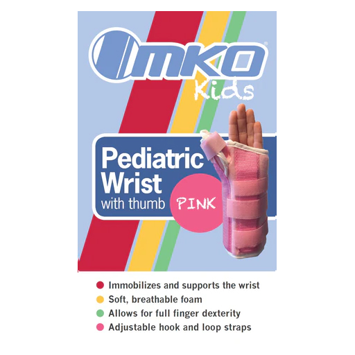 Pediatric Wrist Brace with Thumb Support -Pink - Edmonton